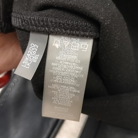 Karl Lagerfeld Paris Women's Black Studded Faux Leather Skinny Pants Size 2 - Picture 9 of 10